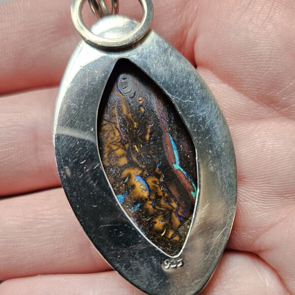 Koroit Boulder Opal Pendant - Picture 2 of 3